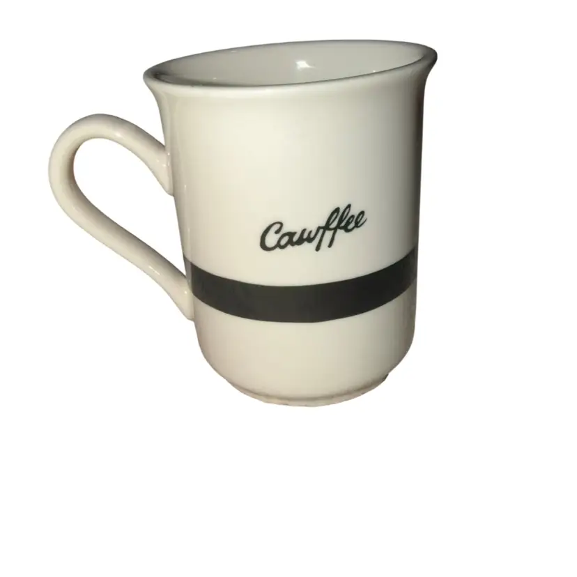 #03 - Vtg Fishs Eddy Brooklynese "Cawfee" Coffee Mug - Kristina Sacci Retired Design New York City