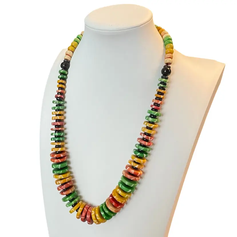 11 Multicolor Beaded 22” Necklace