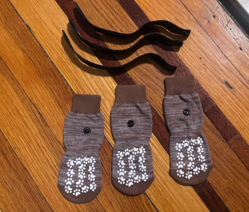 Non-Slip Paw Print Dog Socks with Straps Giveaway free
