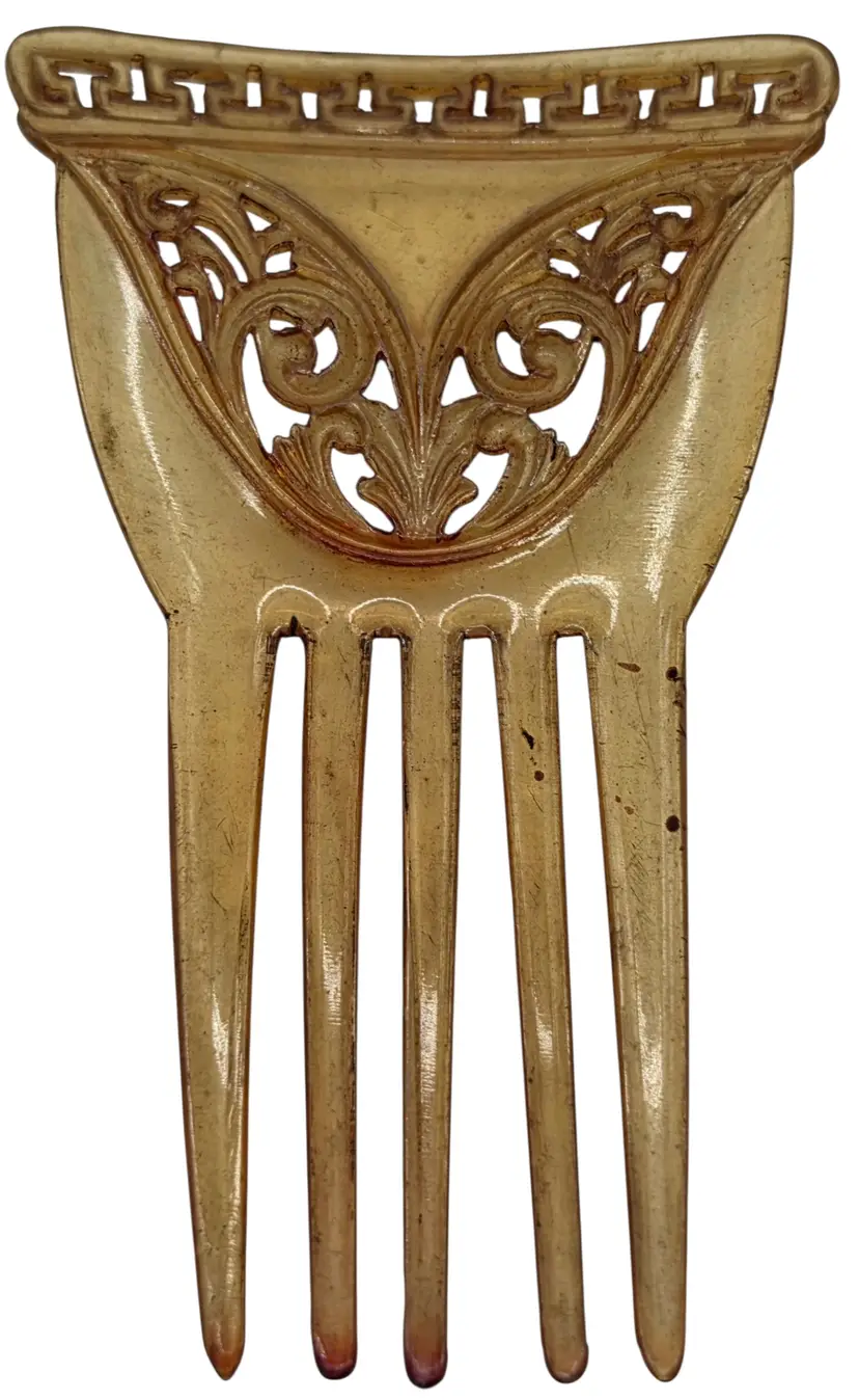 ANTIQUE VICTORIAN CELLULOID HAIR COMB