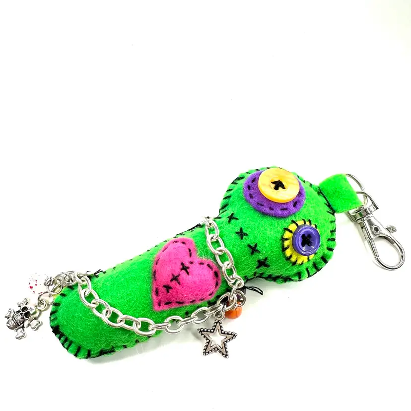 Zombie Pickle Bag Charm Made By Me