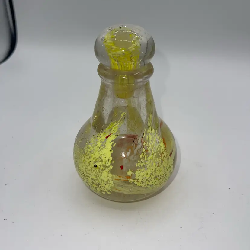 10-art Class Perfume Bottle Yellows Oranges Reds No Damage 5 Inches