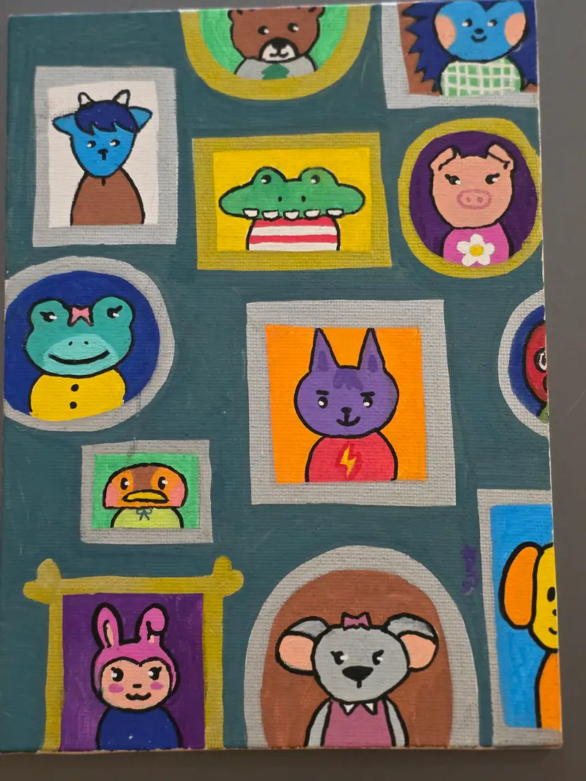 Original Pop Art Animal Canvas Painting