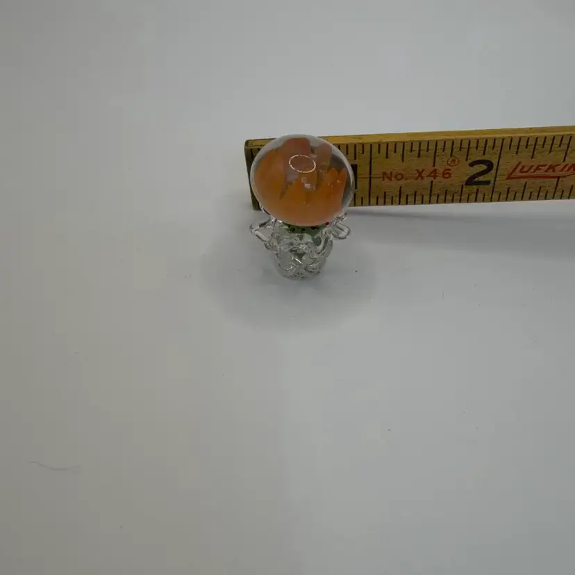 🔔 Miniature Glass Paperweight And Stand
