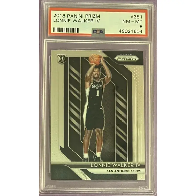 2018-19 Panini Prizm #251 Lonnie Walker IV Rookie RC PSA 8 NM-MT Spurs