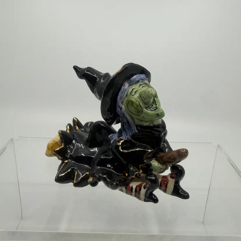 2002 Blue Sky Clayworks Halloween Ornament Grissella the Witch 3”
