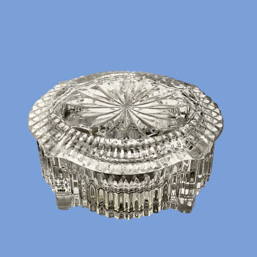 #065- Vintage Waterford Trinket Box Overture Crystal Music Box CollectionPlays “Memories” Cats Broadway Production