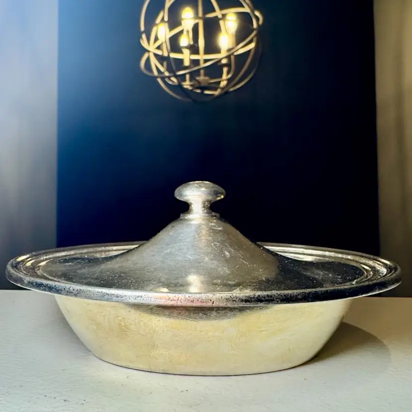 😻 Vintage silver plated trinket dish manufactured for the historic Midland Club of Chicago by Gorham Manufacturing Co.