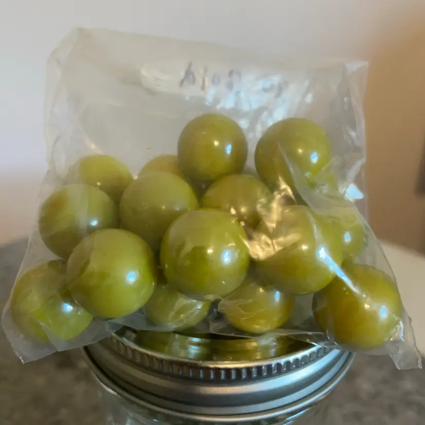 20 Gold Glass Marbles