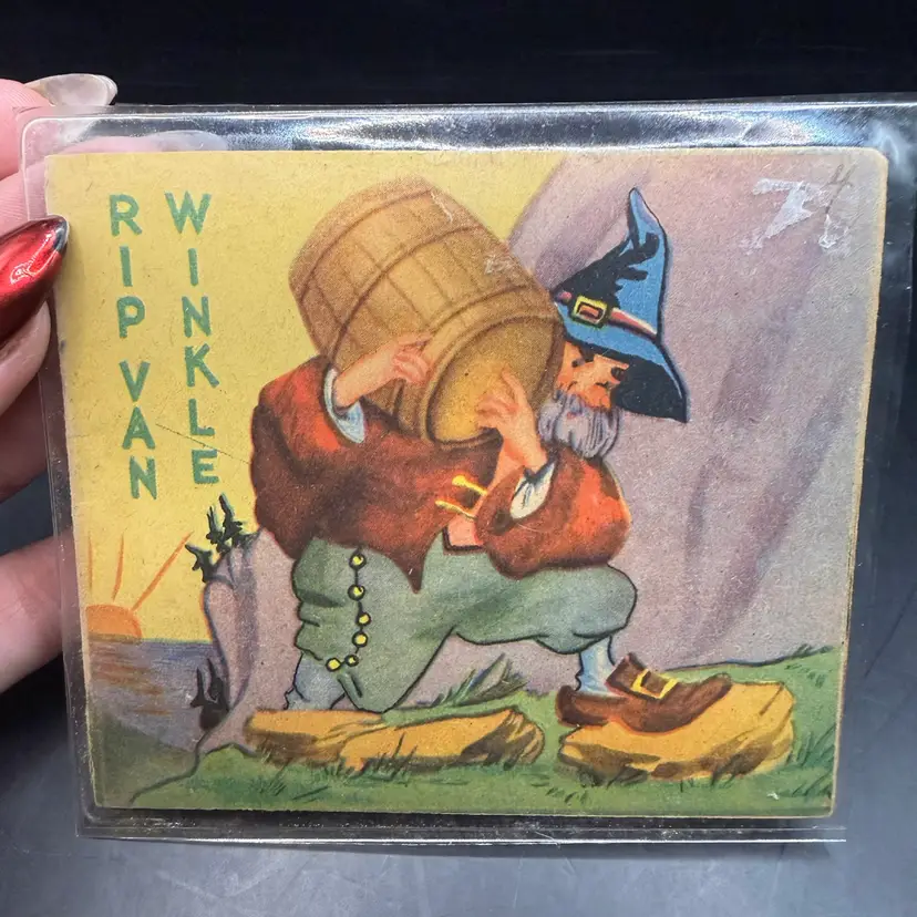 Double-sided Headless Horseman Rip Van Winkle Vintage Halloween Paper Chapbook In Sleeve 3.25”