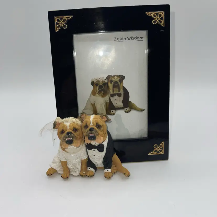 Vintage Zelda Wisdom Bulldog Picture Frame "Love For A Lifetime"8 x6