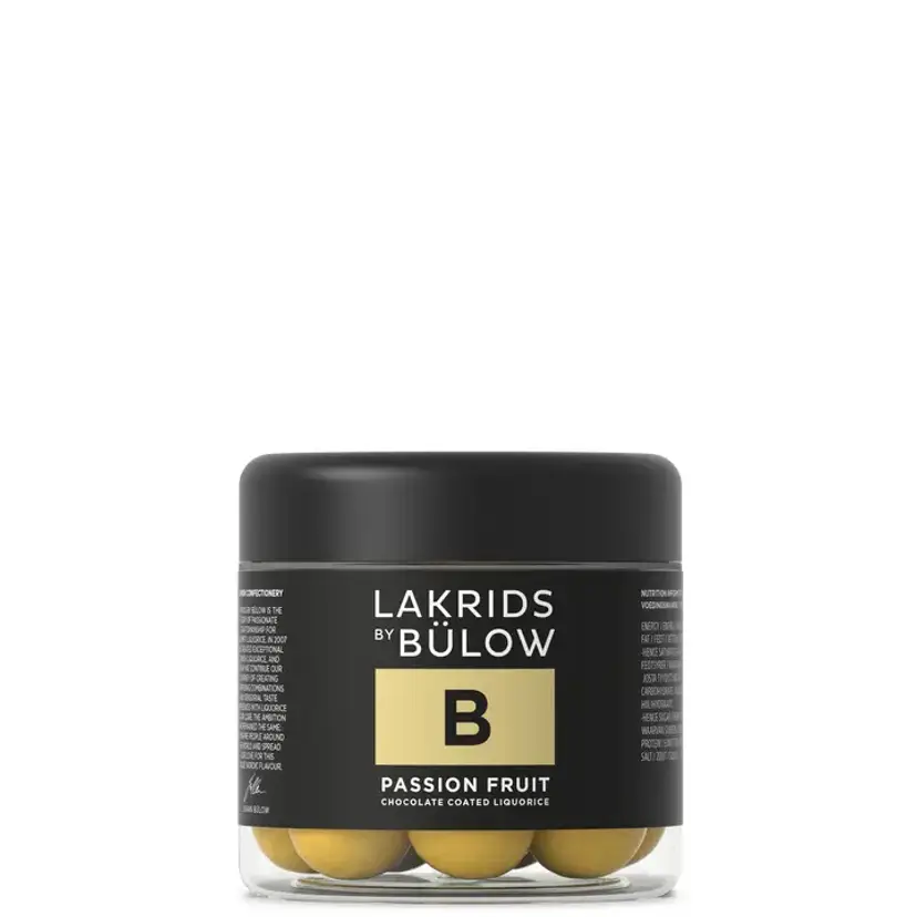Lakrids by Bulow: B – Passion Fruit | White Chocolate Coated Gourmet Licorice