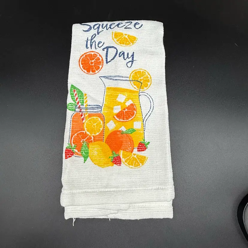 New Squeeze The Day 🍊🍋 Kitchen Towel 13x22”