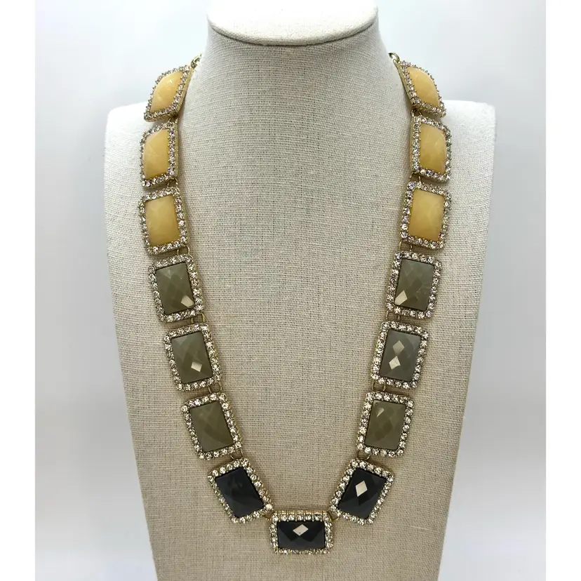 The Limited Square Multi Color Rhinestone Necklace
