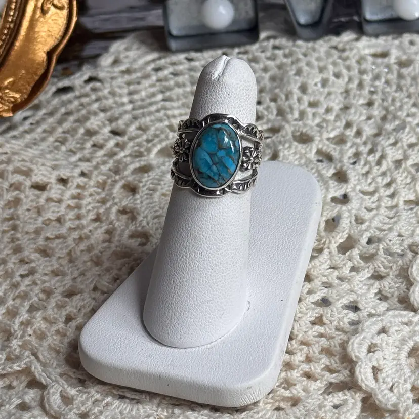 Sterling Silver Mojave Turquoise Size 6