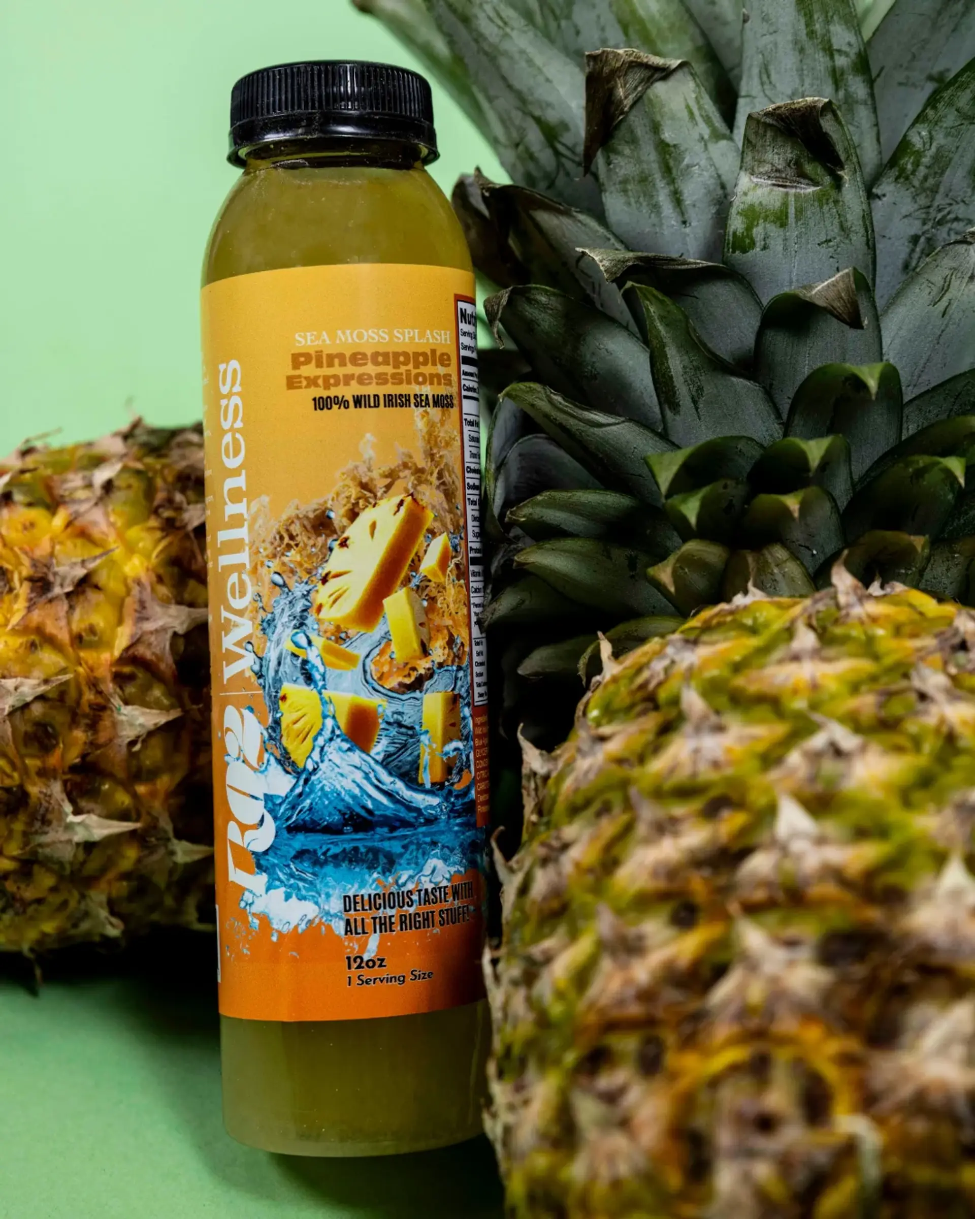 R102 Wellness pineapple beverage product photography