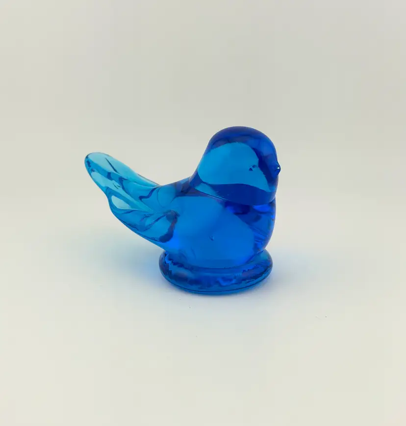 2001 Leo Ward Glass Bluebird of Happiness 4.5”x 2”x 2.75”