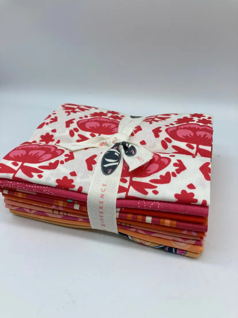 Art Gallery Fabrics fat quarter bundle featuring various peach shades