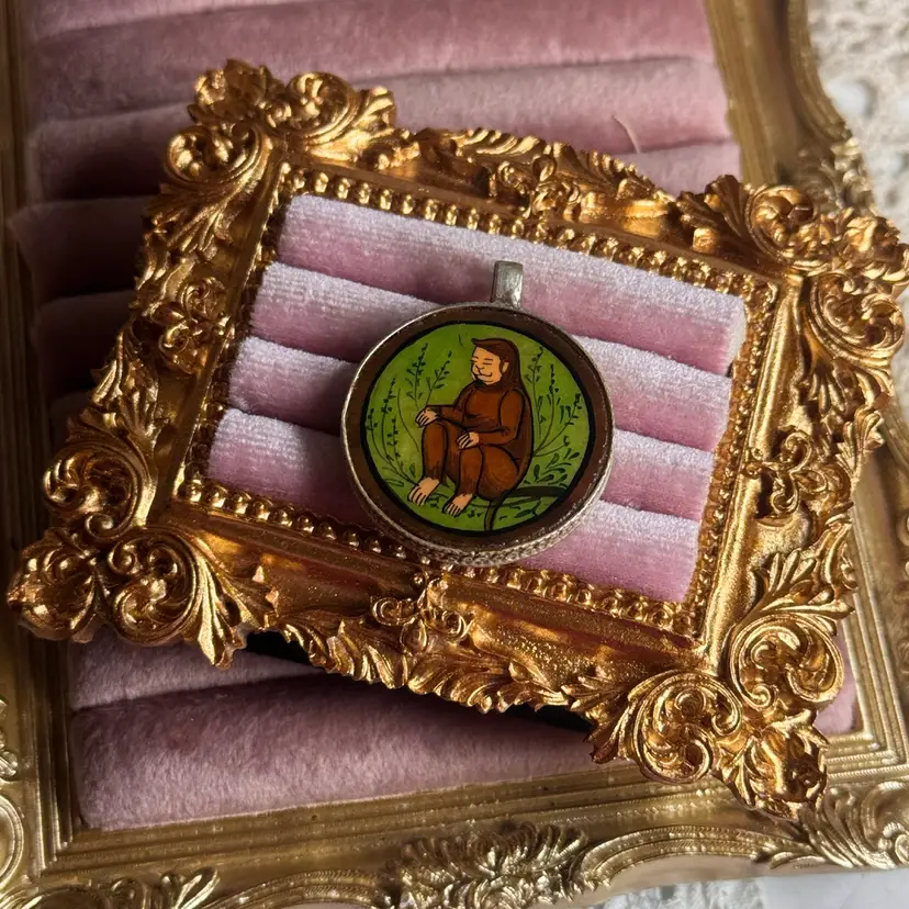 Vintage Tibetan Monkey Pendant 1.25”