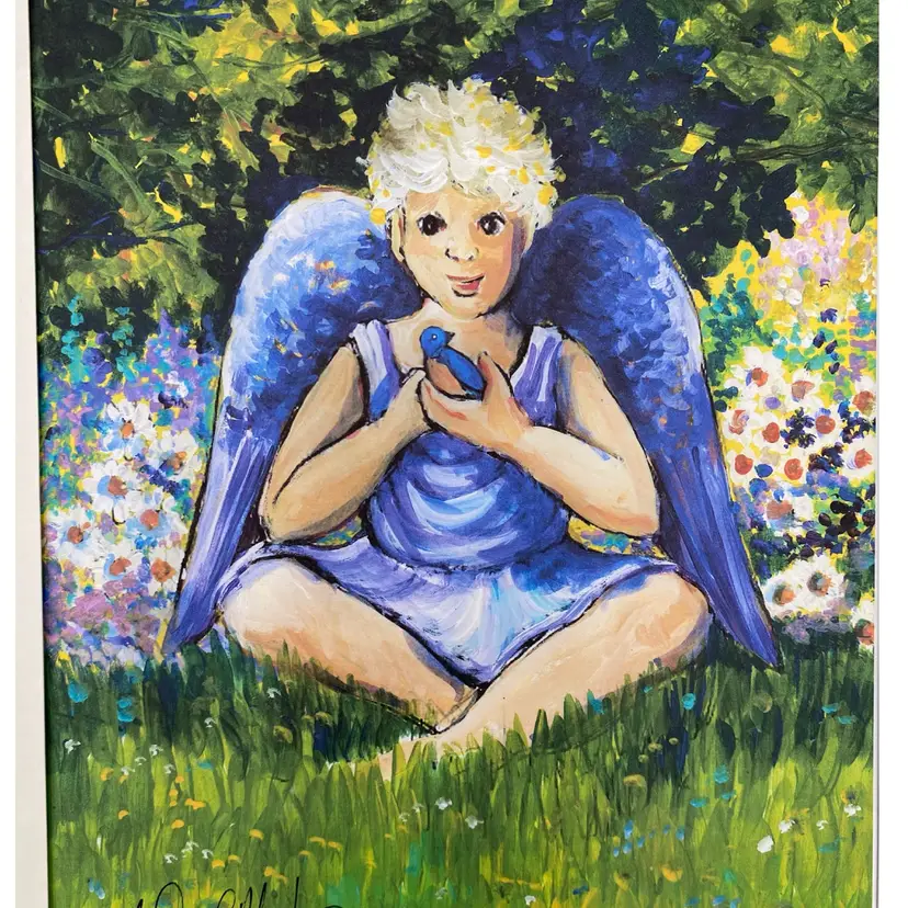 Signed & Numbered (11/20) Limited Edition Print, Linda L. Martin, "Violet Angel