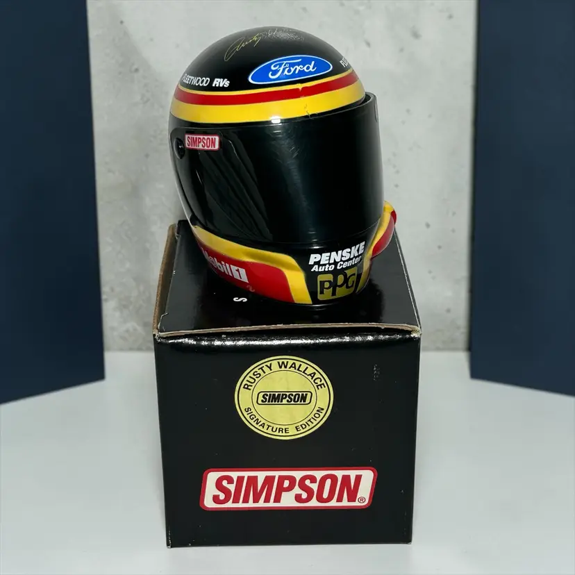 Rusty Wallace Simpson Racing Mini Helmet Limited Edition Display Collectible