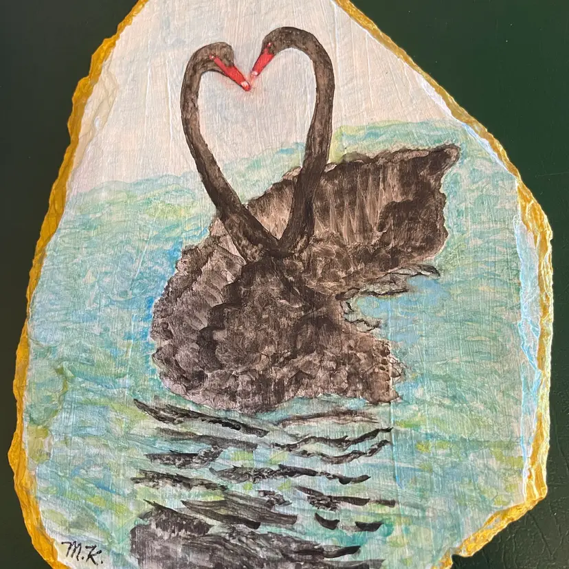 Swans On Slate