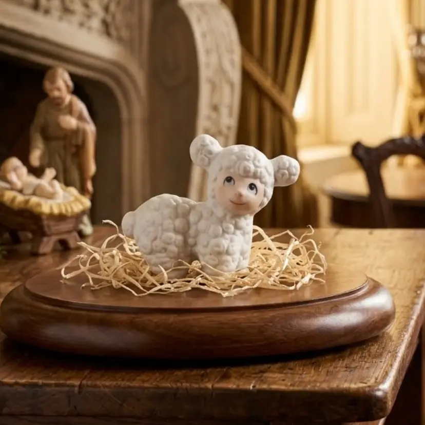 Homco Children's Nativity Set Lamb
