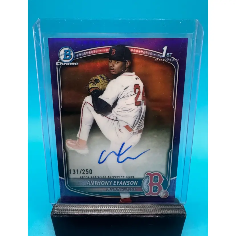 Anthony Eyanson 1st Bowman Chrome Purple Refractor Auto /250 Boston Red Sox