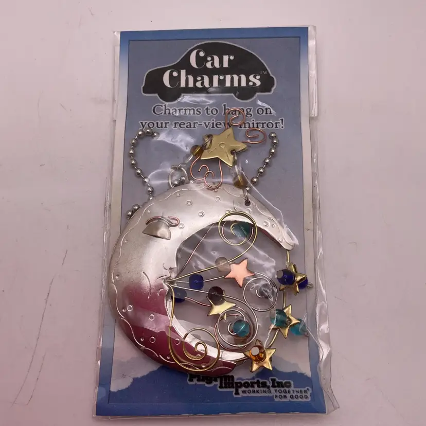 POW4 NIB Car Charm Moon and Stars Hanger