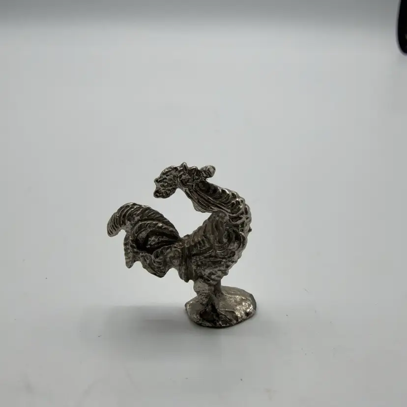 Tiny Pewter Rooster