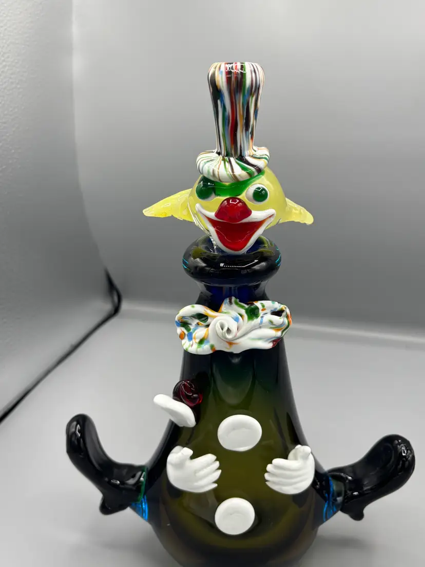 Vintage Mid Century Italian hand blown Clown decanter