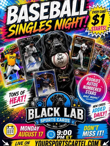 🔥 BASEBALL SINGLES — ROOKIES • AUTOS • NUMBERED • $1 STARTS 🔥