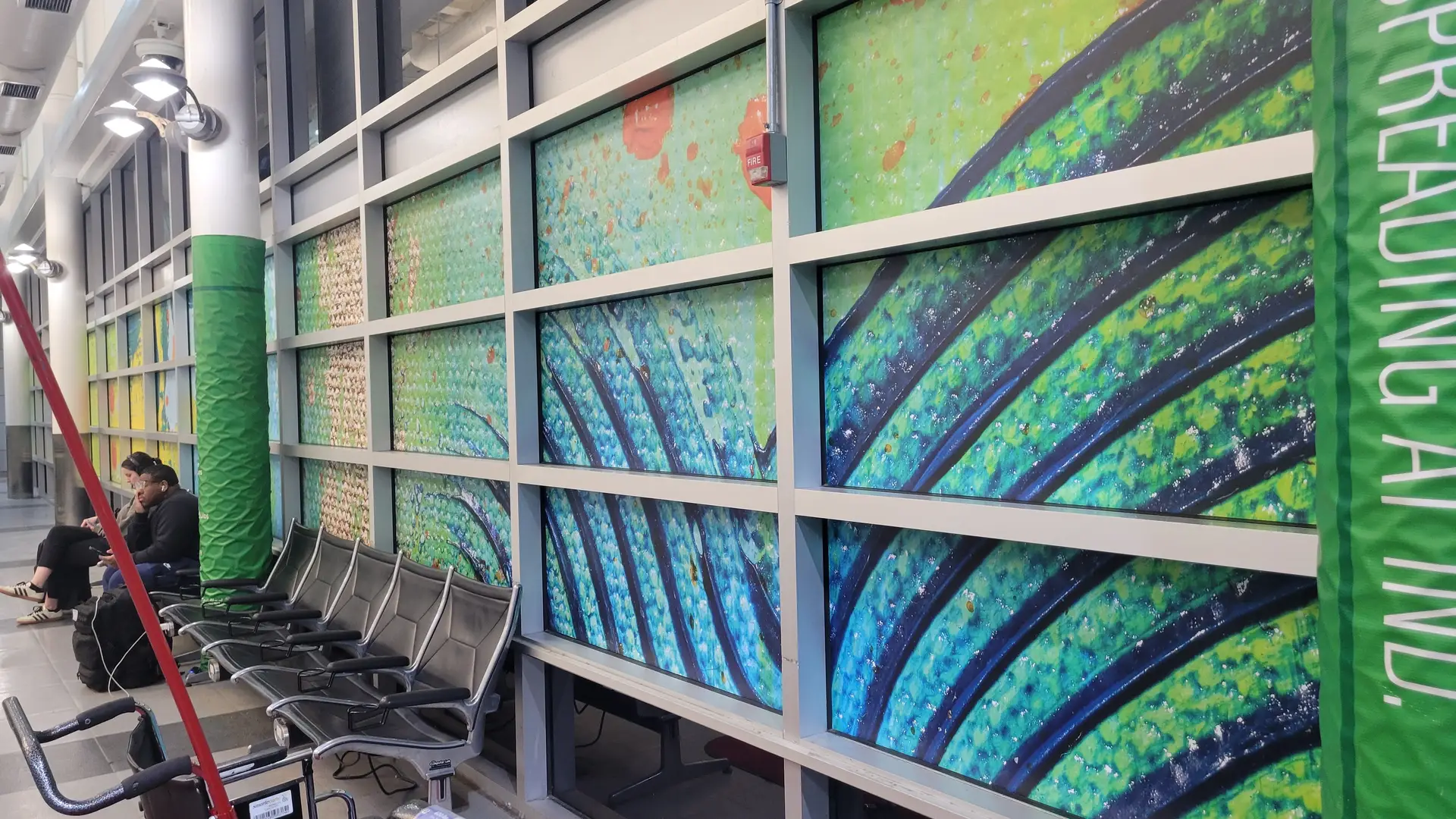 Ocean Views No. 2 large-scale architectural display on glass panels