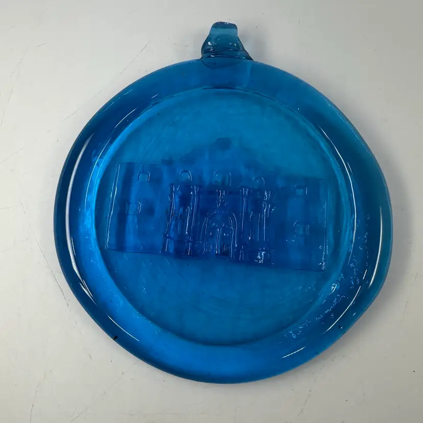 Blue Glass Sun Catcher 4”