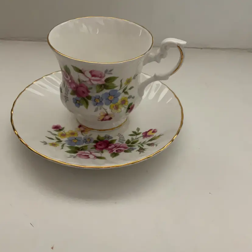 Royal Dover Rose And Flowers Teacup