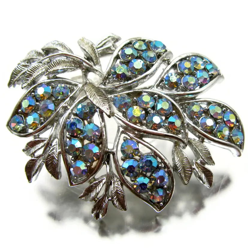 Signed Coro AB Rhinestone Brooch