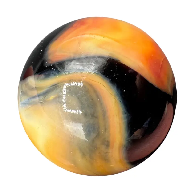 Peltier Nova 15/16" Boulder Marble Short Run Black Pink Orange White 1988