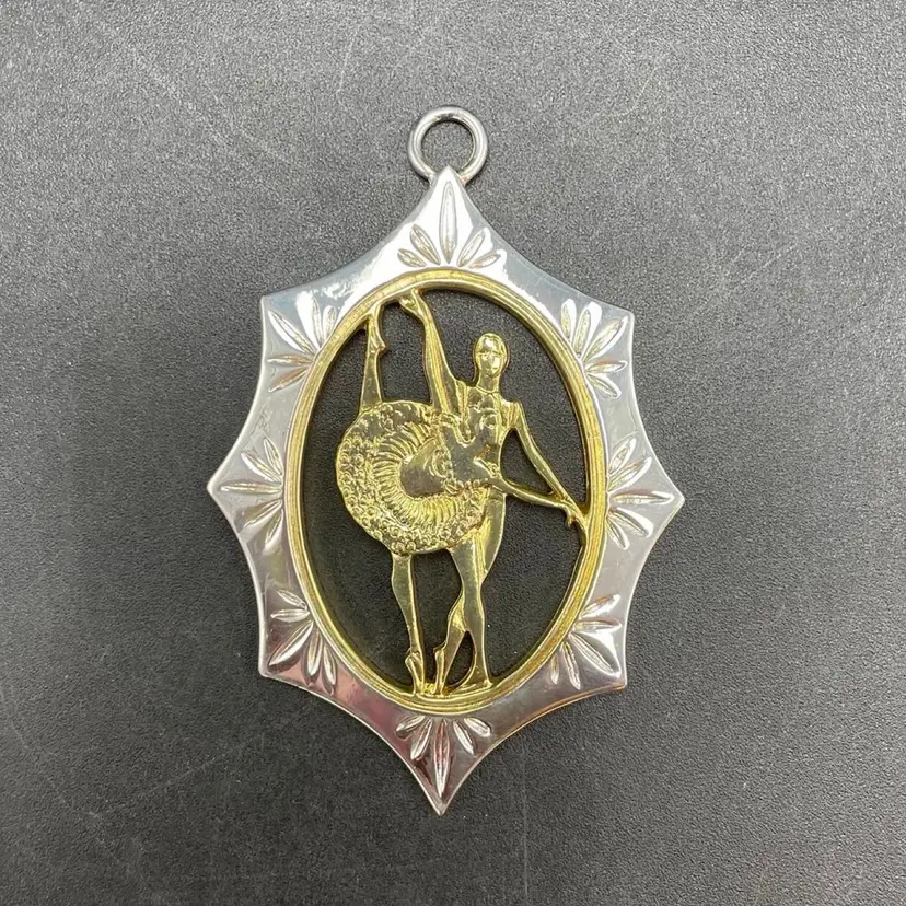 Reed & Barton Ballerina Nutcracker Metal Christmas Ornament Original Box VTG