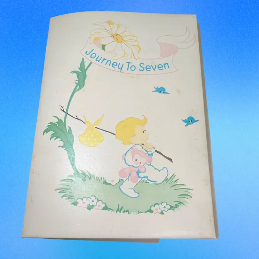 Vintage 1960 Baby Book Full Of Cards, Papers And Baby Pictures Great For Crafting Or Ephemera Collectors