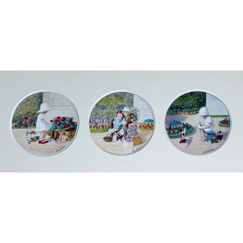 Vintage Pauli Ebner Children Illustrations Print In 3 Window Matte Cottagecore