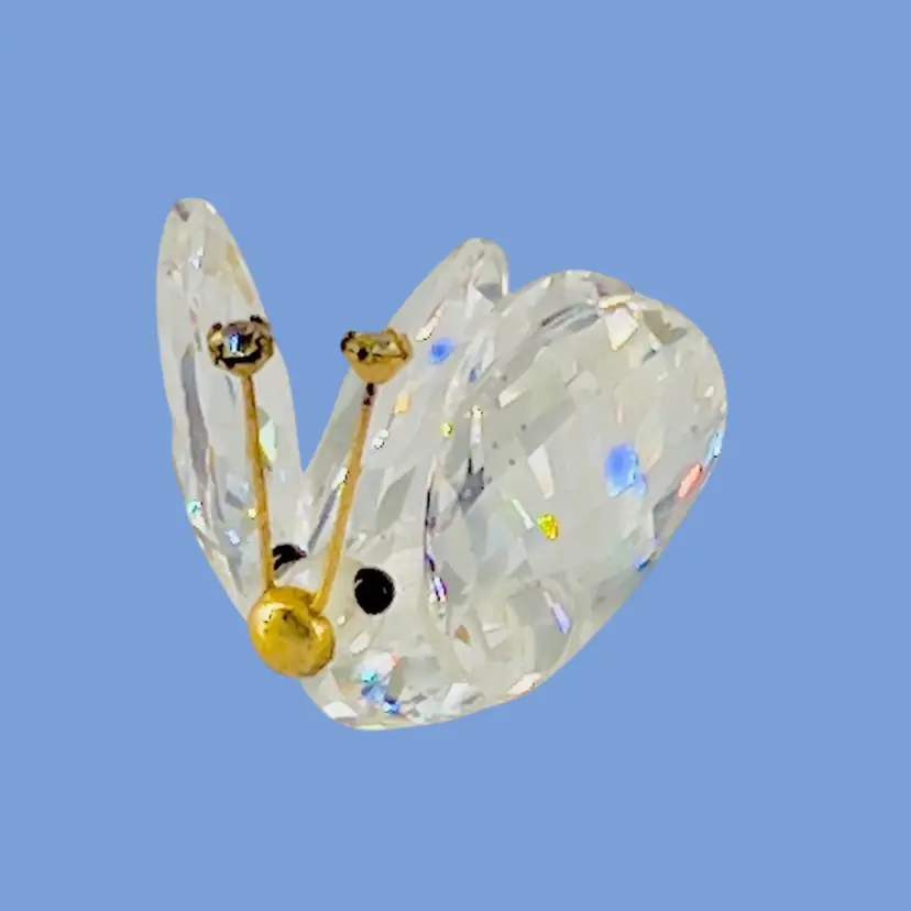 #124- Miniature Crystal Butterfly Bug Figurine Swarovski Crystal Retired  USA