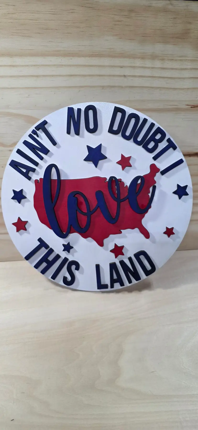 Ain't No Doubt I Love This Land Door Hanger
