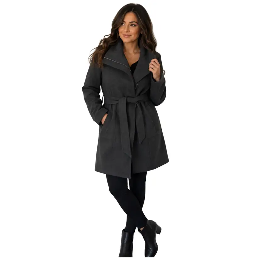 Old Navy Women's Charcoal Grey Coat - XXL