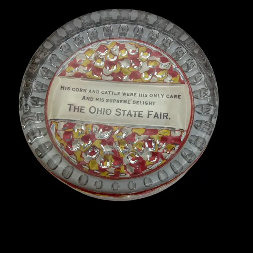 1903 Antique Ohio State Fair Souvenir Commemorative Paperweight - 3” Diameter