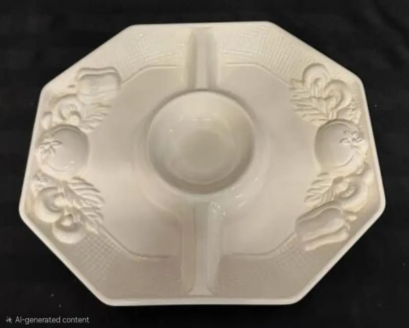 Himark Harvest Weave 12.5" Divided Snack Tray