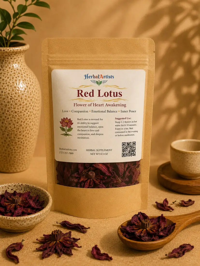 🌺❤️ Red Lotus | Ancient Botanical Tea ✨🍵 1/2 Oz