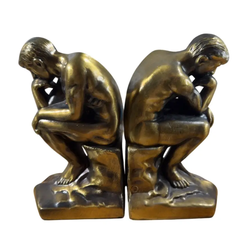Cast Metal The Thinker Bookends 1998