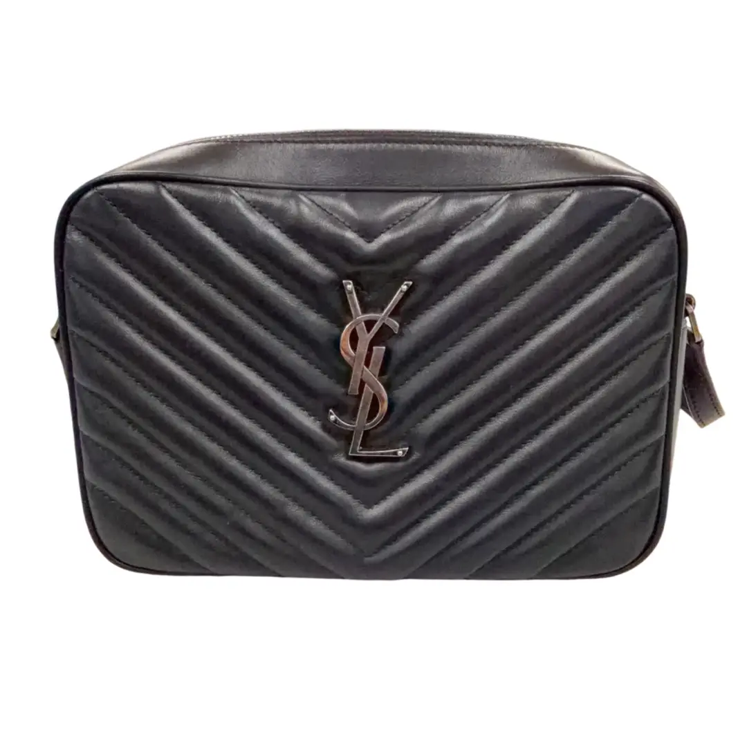 Saint Laurent Chevron Quilted Lou Camera Bag