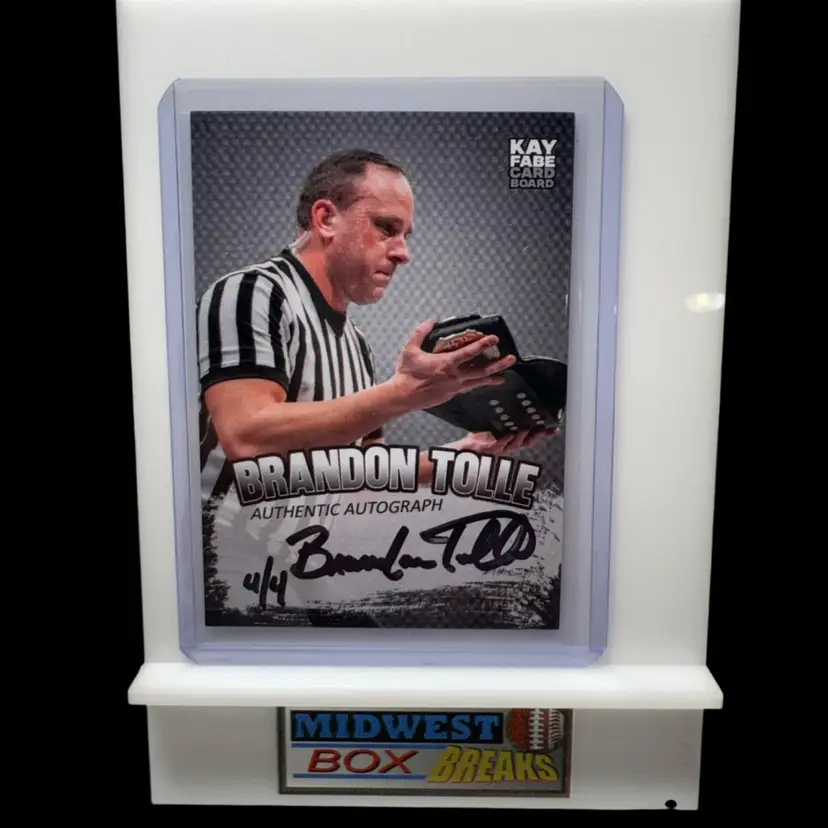 ‘25 Kayfabe Wrestling Referee Brandon Tolle Auto 4/4