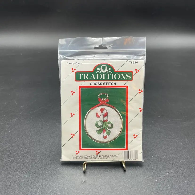 Traditions Cross Stitch Kit Candy Cane T8526 VTG Christmas Original Package